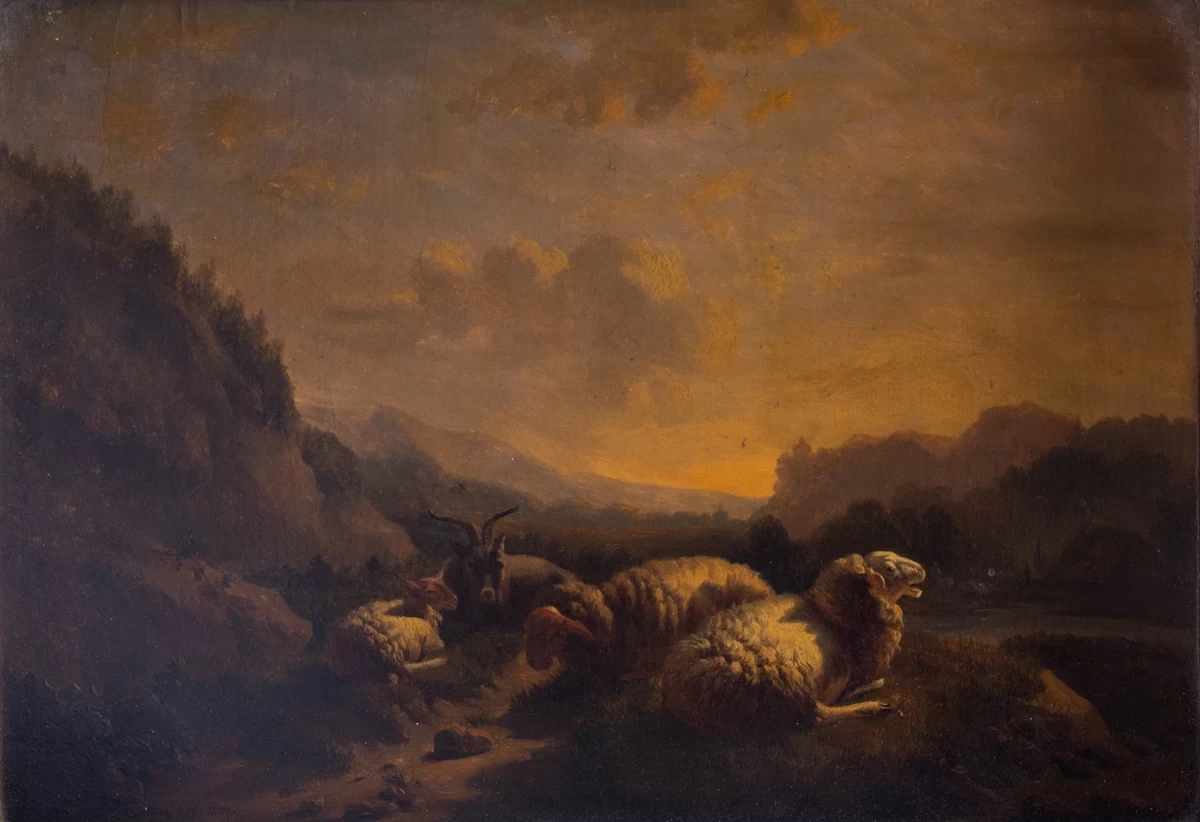 Balthasar Ommeganck - Paesaggio con pecore